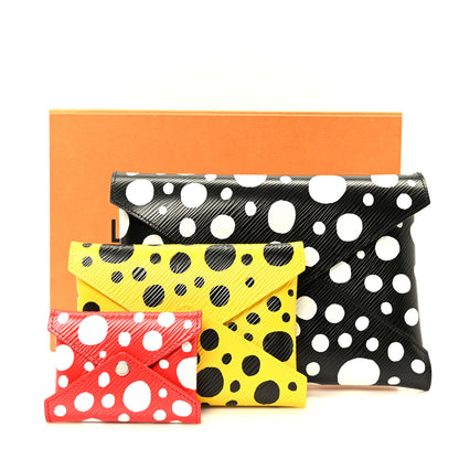 Louis Vuitton LV X YK Epi Kirigami Pochette Set Black Red Yellow 9 of 9