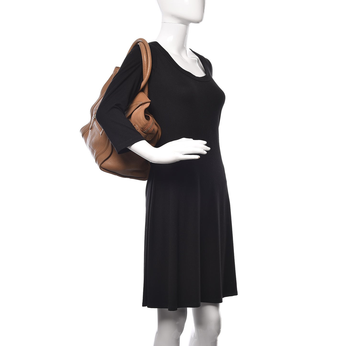 Pebbled Calfskin Mini Luggage Camel