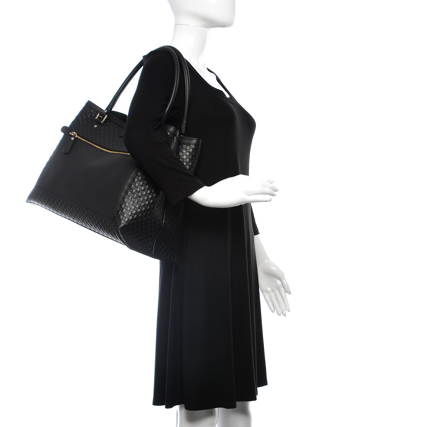 Soft Microguccissima Large Tote Black
