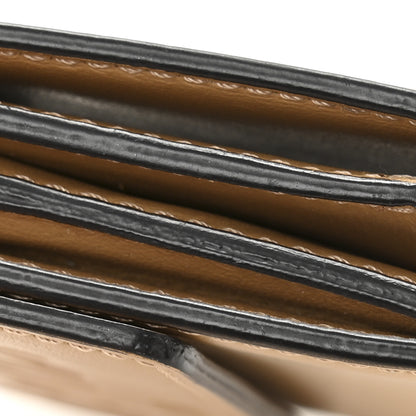 Fendi Vitello King Tamponato Embossed Fendi Roma Micro Tri-Fold Wallet Poudre 10 of 10