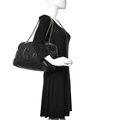 Gucci Pebbled Calfskin Medium Soho Bowler Black 2 of 15