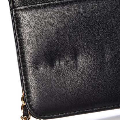 Chanel Sheepskin Quilted Mademoiselle Vintage Wallet On Chain WOC Black 13 of 14