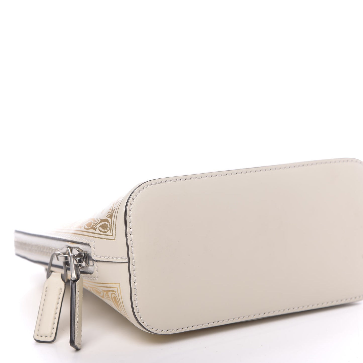 X SEGA Calfskin GUCCY Stars Mini Dome Shoulder Bag Mystic White Gold