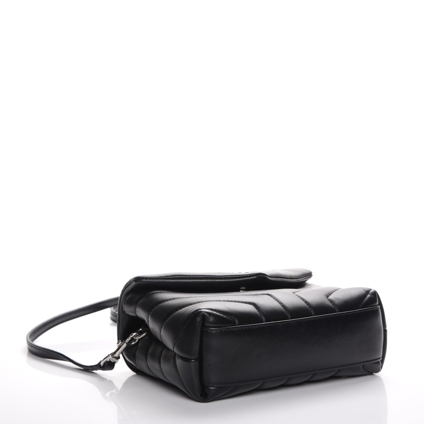 Calfskin Y Quilted Monogram Toy Loulou Crossbody Bag Black