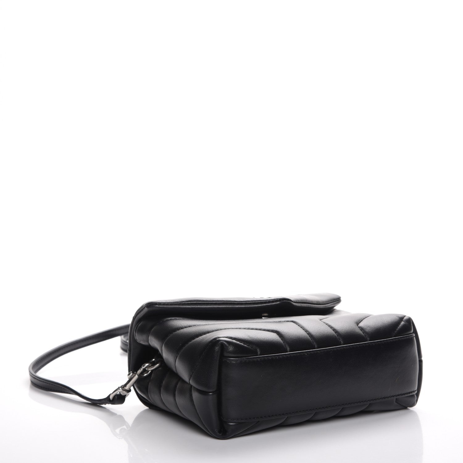 Saint Laurent Calfskin Y Quilted Monogram Toy Loulou Crossbody Bag Black 4 of 9