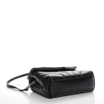 Saint Laurent Calfskin Y Quilted Monogram Toy Loulou Crossbody Bag Black 4 of 9