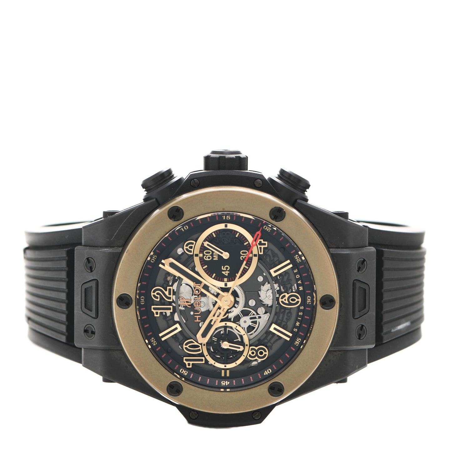 Ceramic Rubber 45mm Big Bang Unico Magic Gold Automatic Watch Black 411.CM.1138.RX