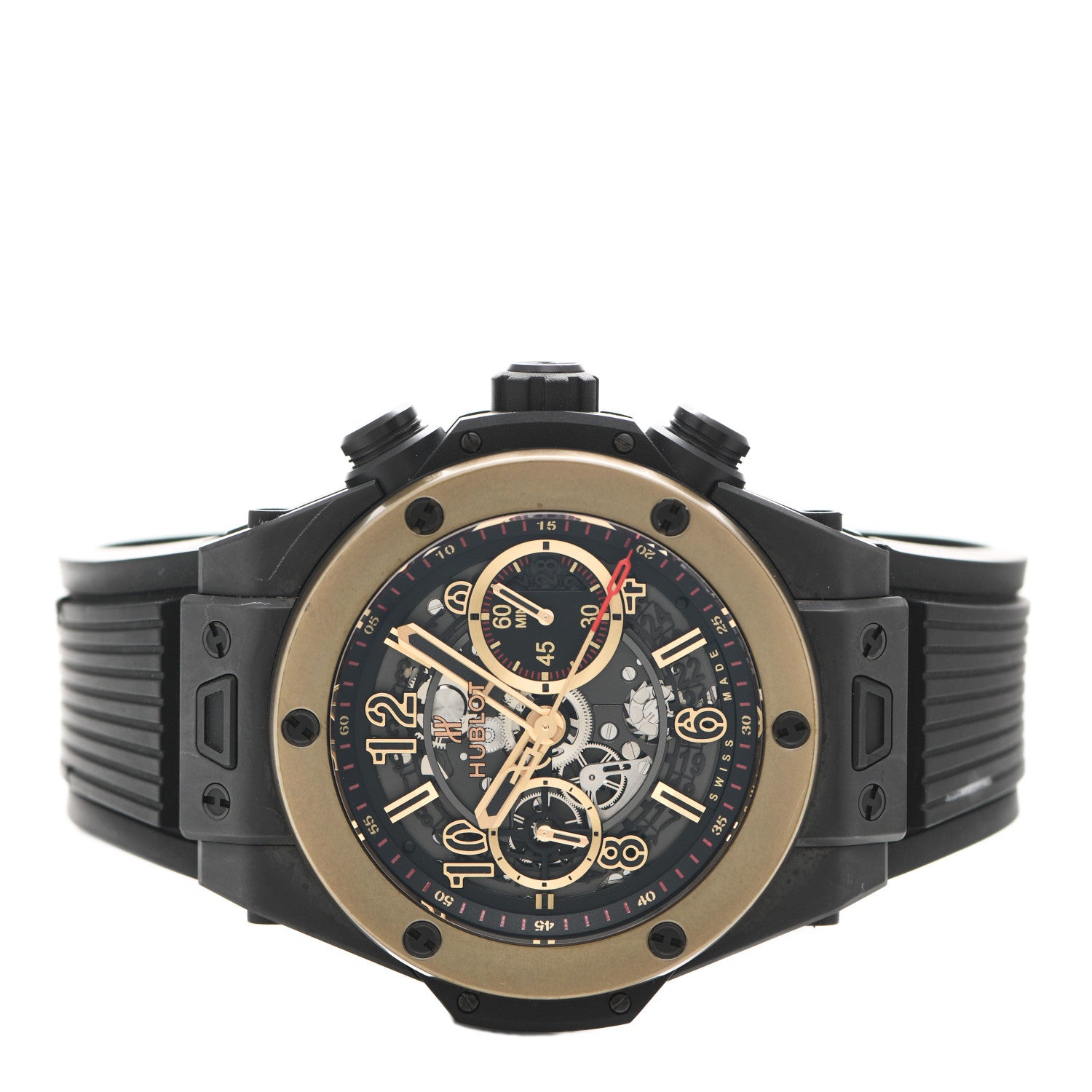 Hublot Ceramic Rubber 45mm Big Bang Unico Magic Gold Automatic Watch Black 411.CM.1138.RX 2 of 6