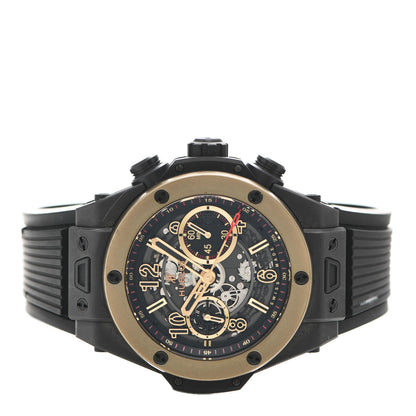 Hublot Ceramic Rubber 45mm Big Bang Unico Magic Gold Automatic Watch Black 411.CM.1138.RX 2 of 6