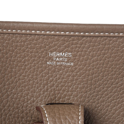 Hermes Taurillon Clemence Evelyne III GM Etoupe 7 of 9