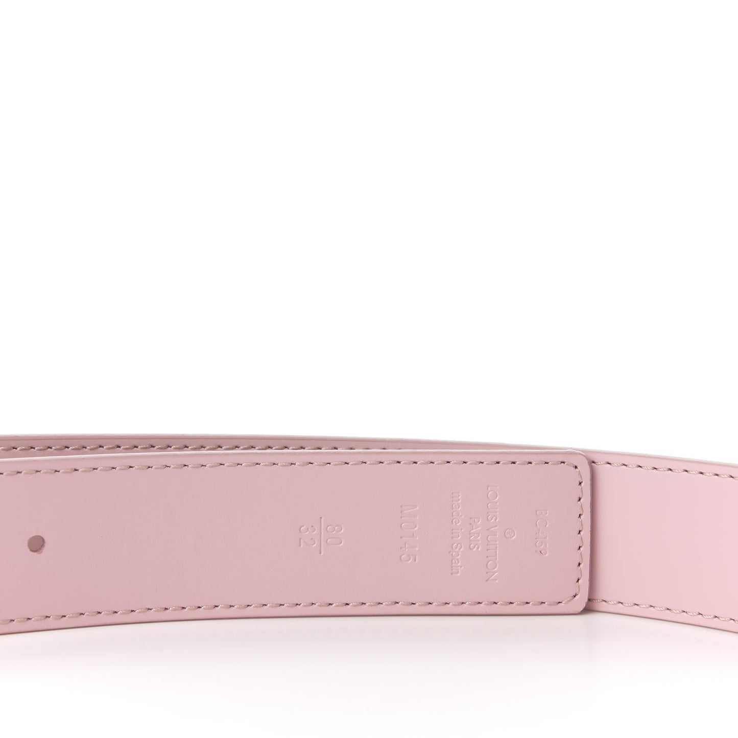 Damier Azur 30mm LV Initiales Reversible Belt 80 32 Pink