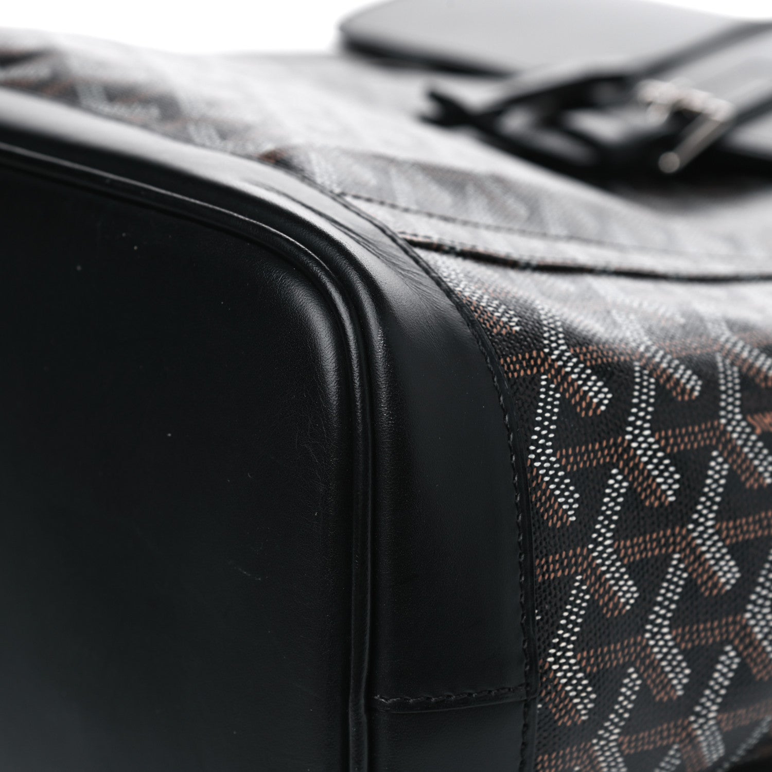 Goyard Goyardine Calfskin Alpin MM Backpack Black 8 of 12