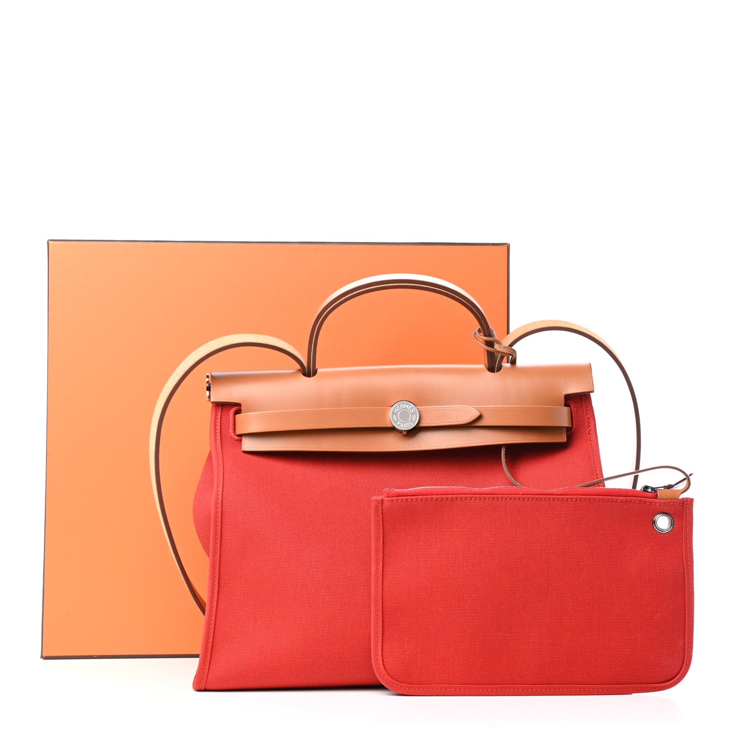 Vache Hunter Toile Herbag Zip 31 PM Rouge Tomate Natural