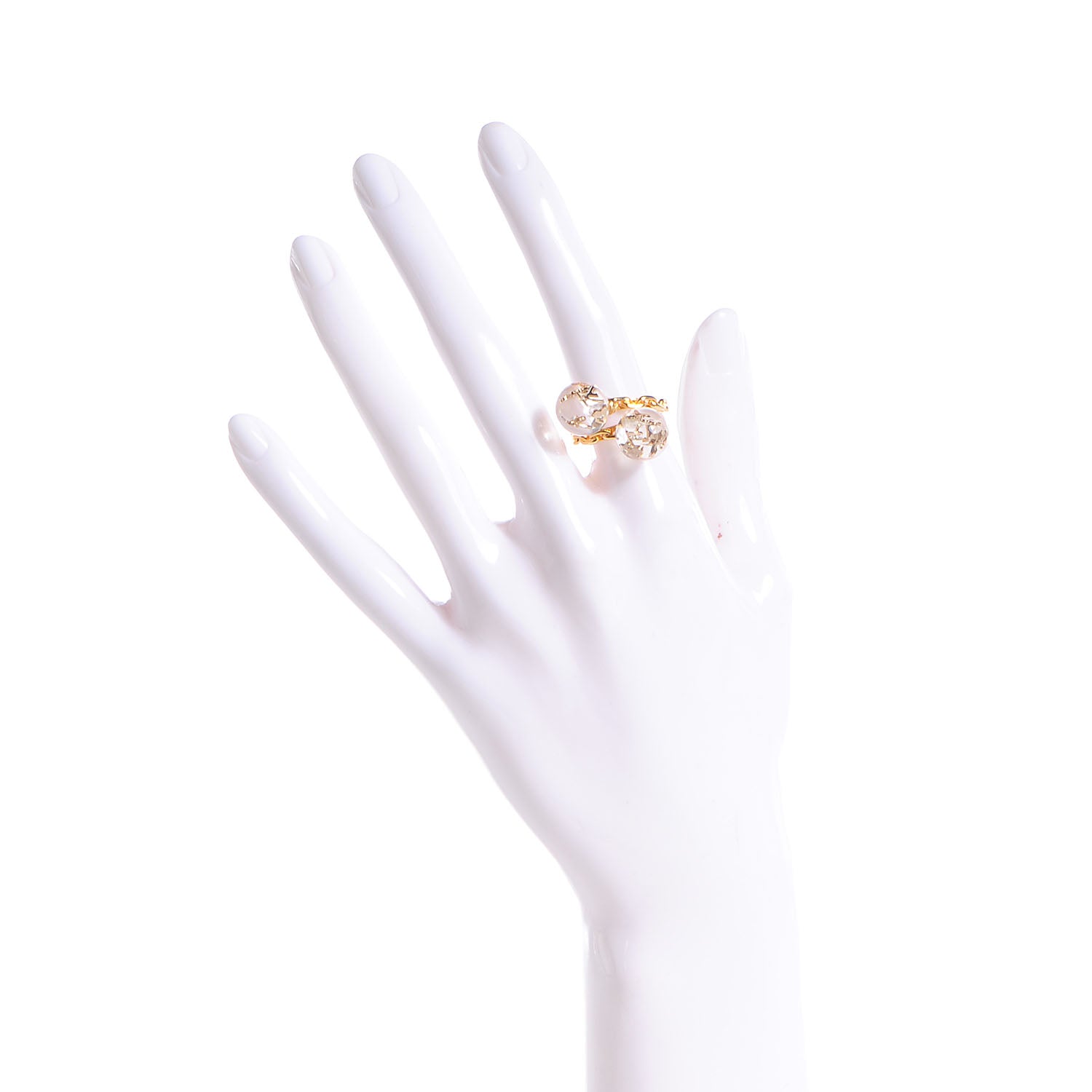 Louis Vuitton Monogram Inclusion Bubble Ring Gold Size 5 2 of 3