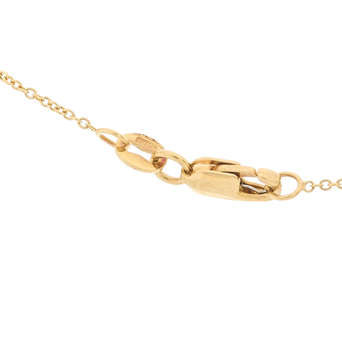 18K Yellow Gold Diamond Love Letter L Pendant Necklace