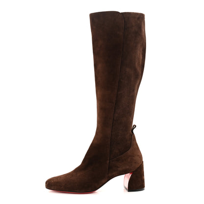 Christian Louboutin Suede Calfskin Jane Knee High 55 Boots 37.5 Cosme 1 of 8