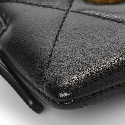 Chanel Lambskin Quilted Chanel 19 Zip Card Holder Wallet Black 8 of 10