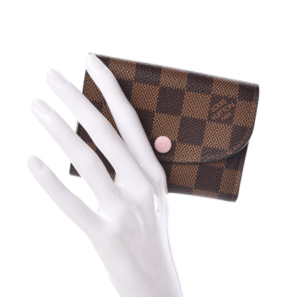 Louis Vuitton Damier Ebene Rosalie Coin Purse Rose Ballerine 2 of 11