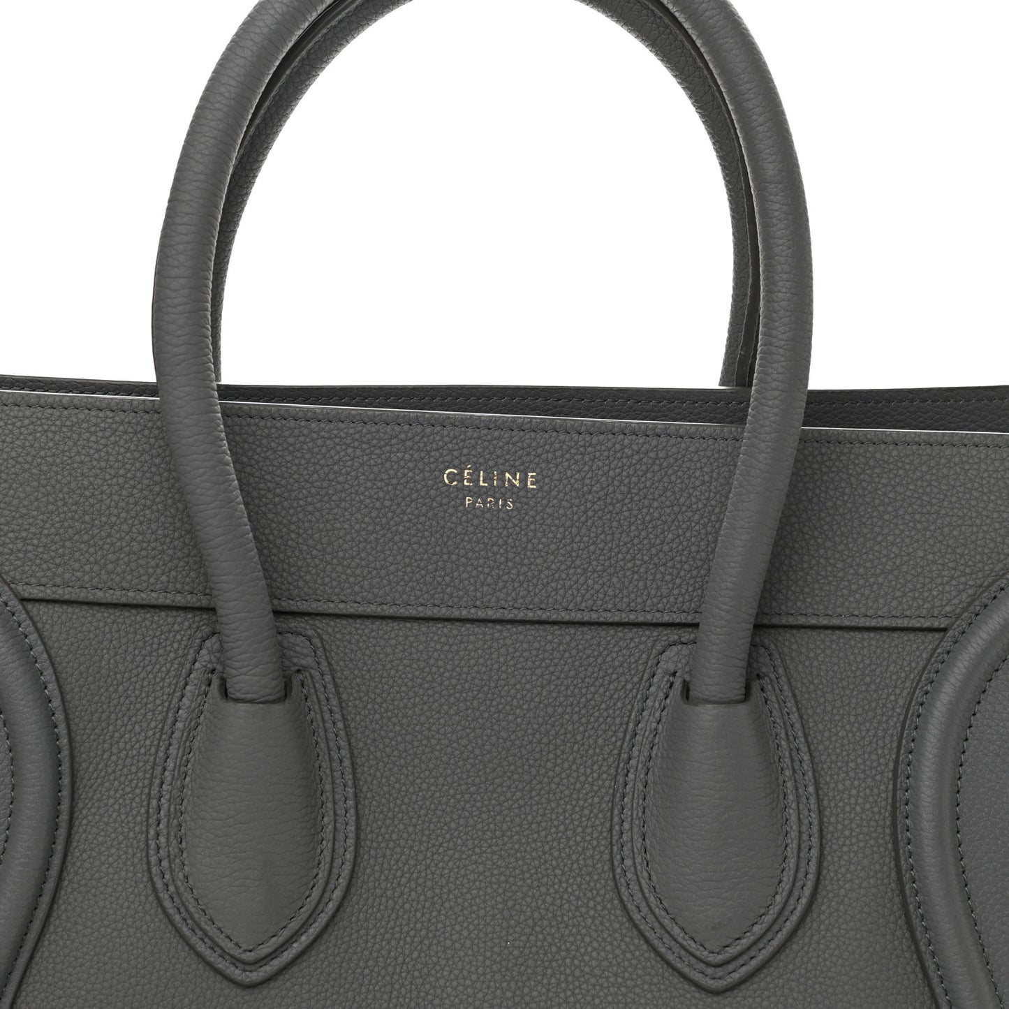 Drummed Calfskin Mini Luggage Kohl