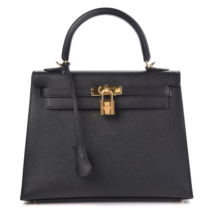 Hermes Epsom Kelly Sellier 25 Black 1 of 37