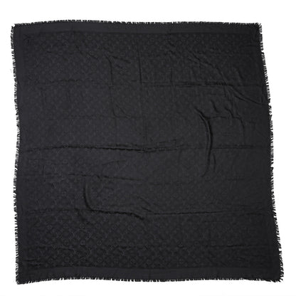 Louis Vuitton Silk Wool Monogram Shawl Charcoal Grey 1 of 3