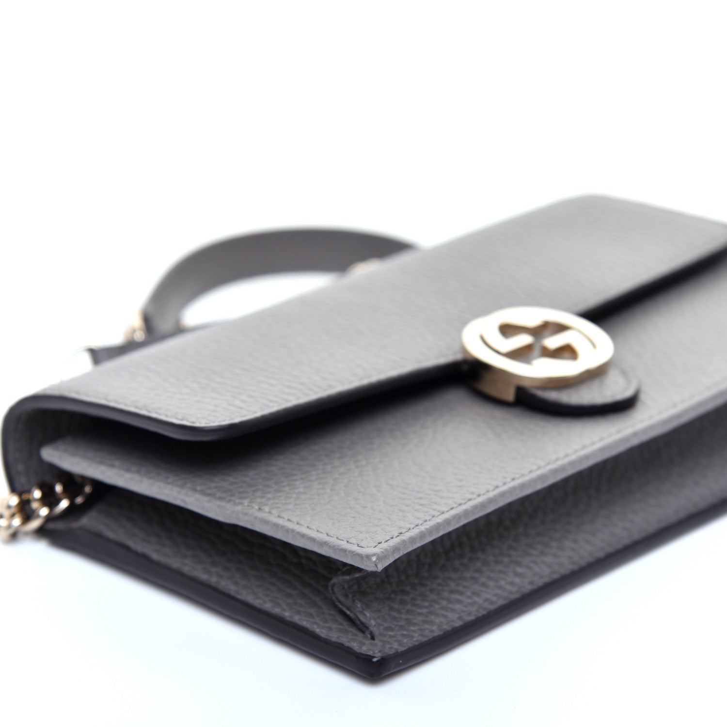 Gucci Dollar Calfskin Interlocking G Chain Wallet Loess 6 of 9