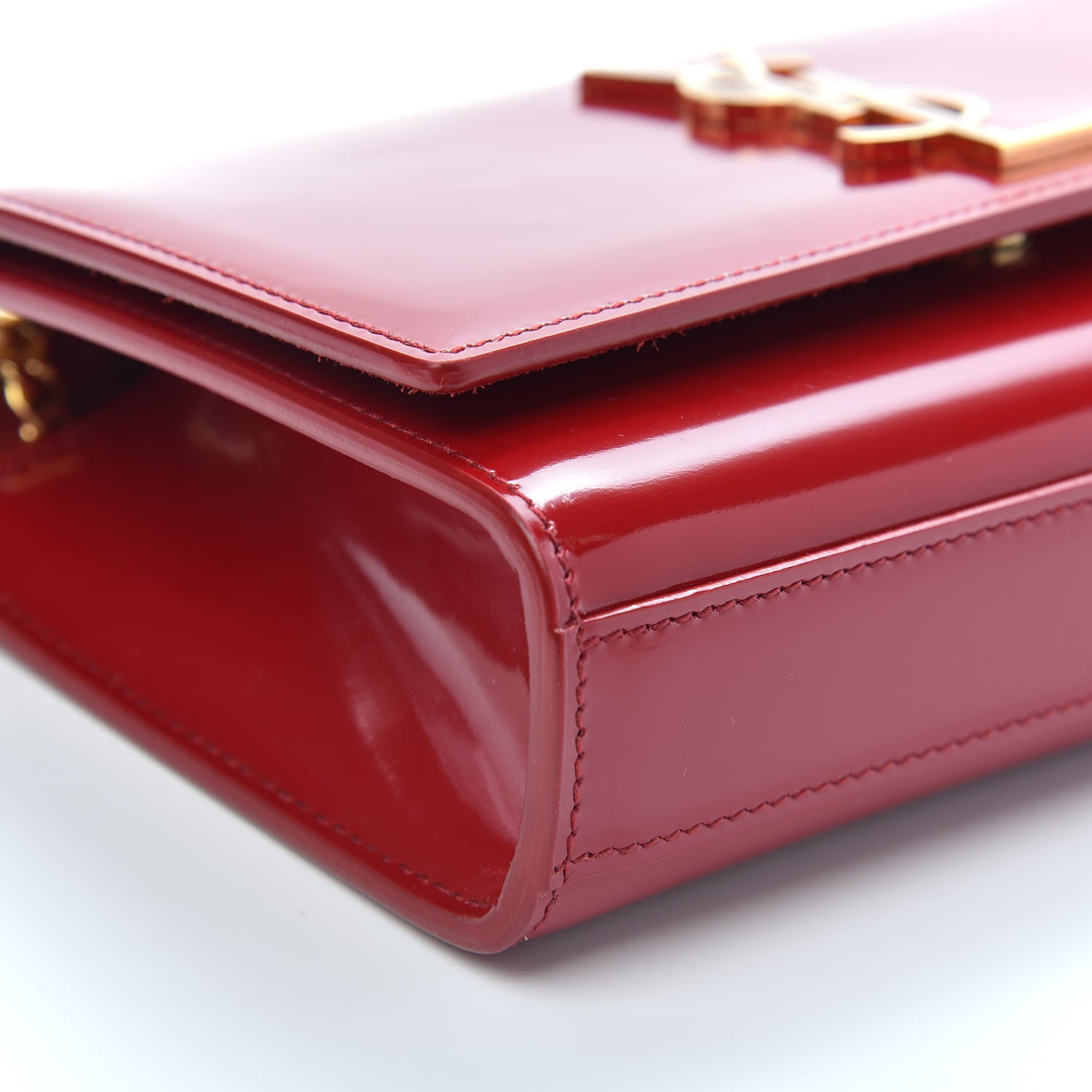 Saint Laurent Patent Small Monogram Kate Satchel Red 7 of 9