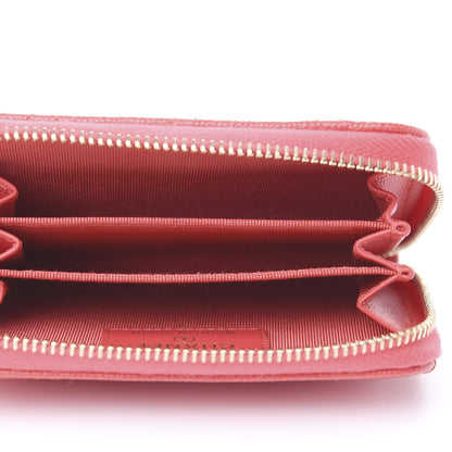 Chanel Caviar Quilted Zip Coin Purse Red 4 of 7