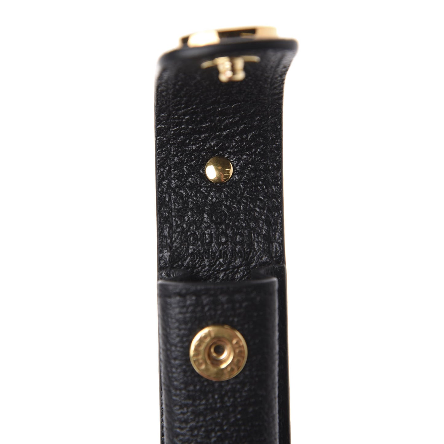Textured Calfskin Enamel Single Porte Rouges Keychain Black