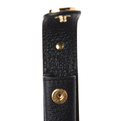 Gucci Textured Calfskin Enamel Single Porte Rouges Keychain Black 4 of 7