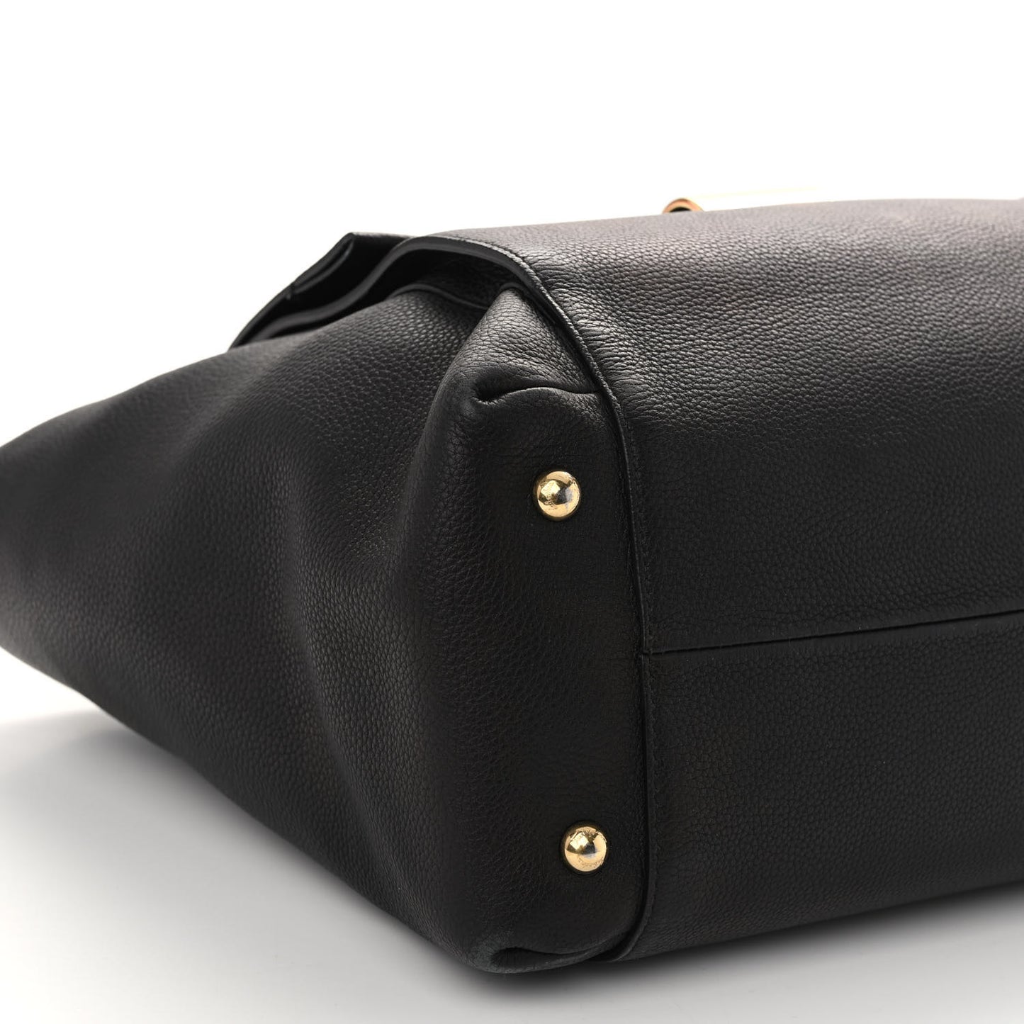Grained Calfskin Bitter Pocket Tote Black