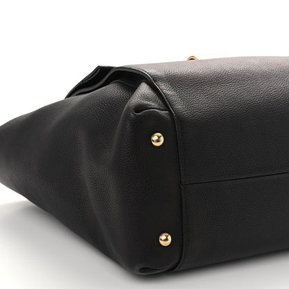Salvatore Ferragamo Grained Calfskin Bitter Pocket Tote Black 11 of 15