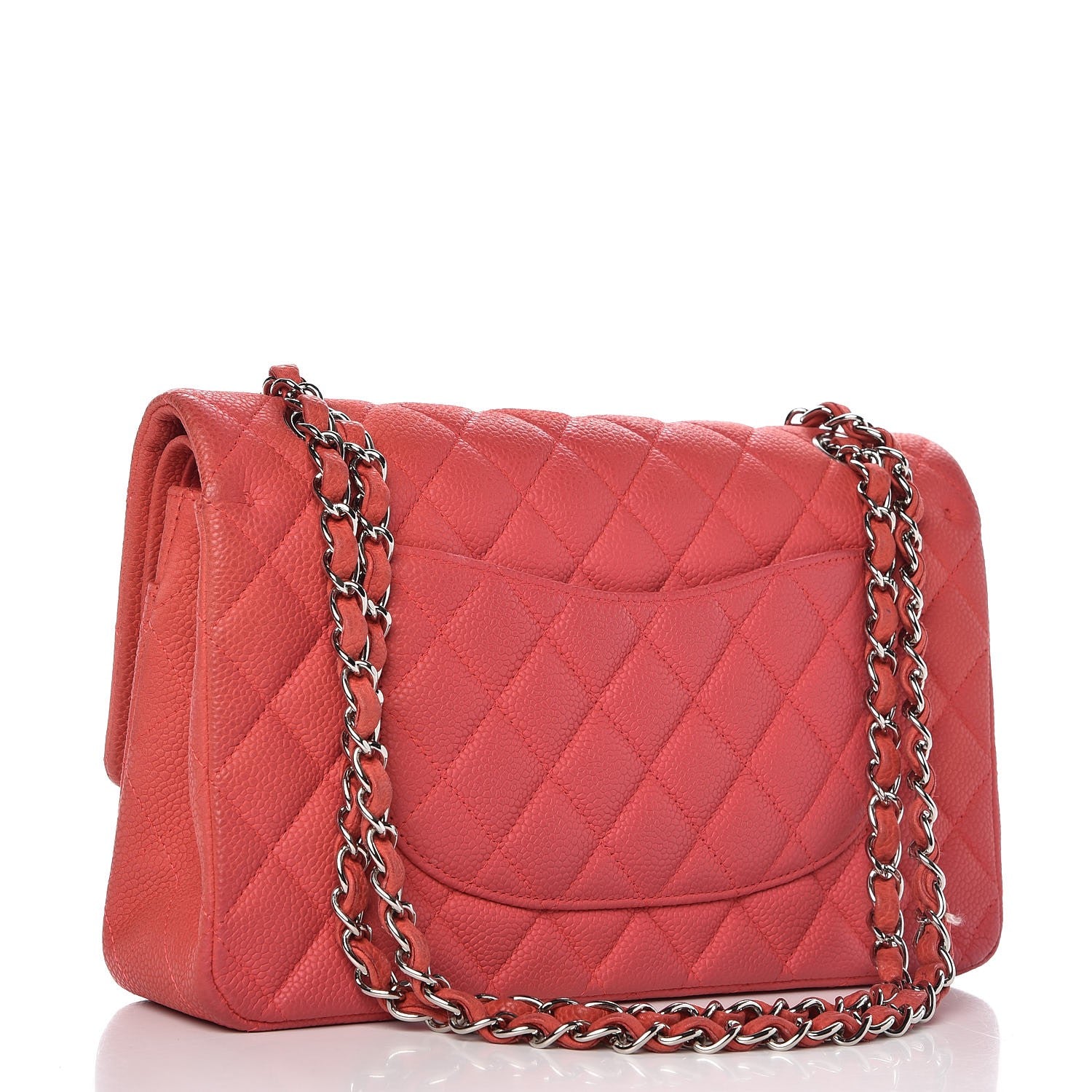 Chanel Iridescent Caviar Quilted Medium Double Flap Dark Pink 3 of 13