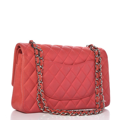Chanel Iridescent Caviar Quilted Medium Double Flap Dark Pink 3 of 13