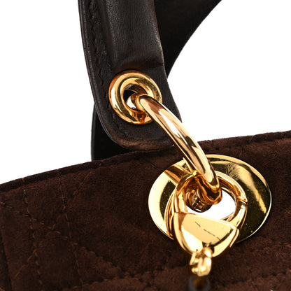 Christian Dior Suede Cannage Medium Lady Dior Brown 13 of 13