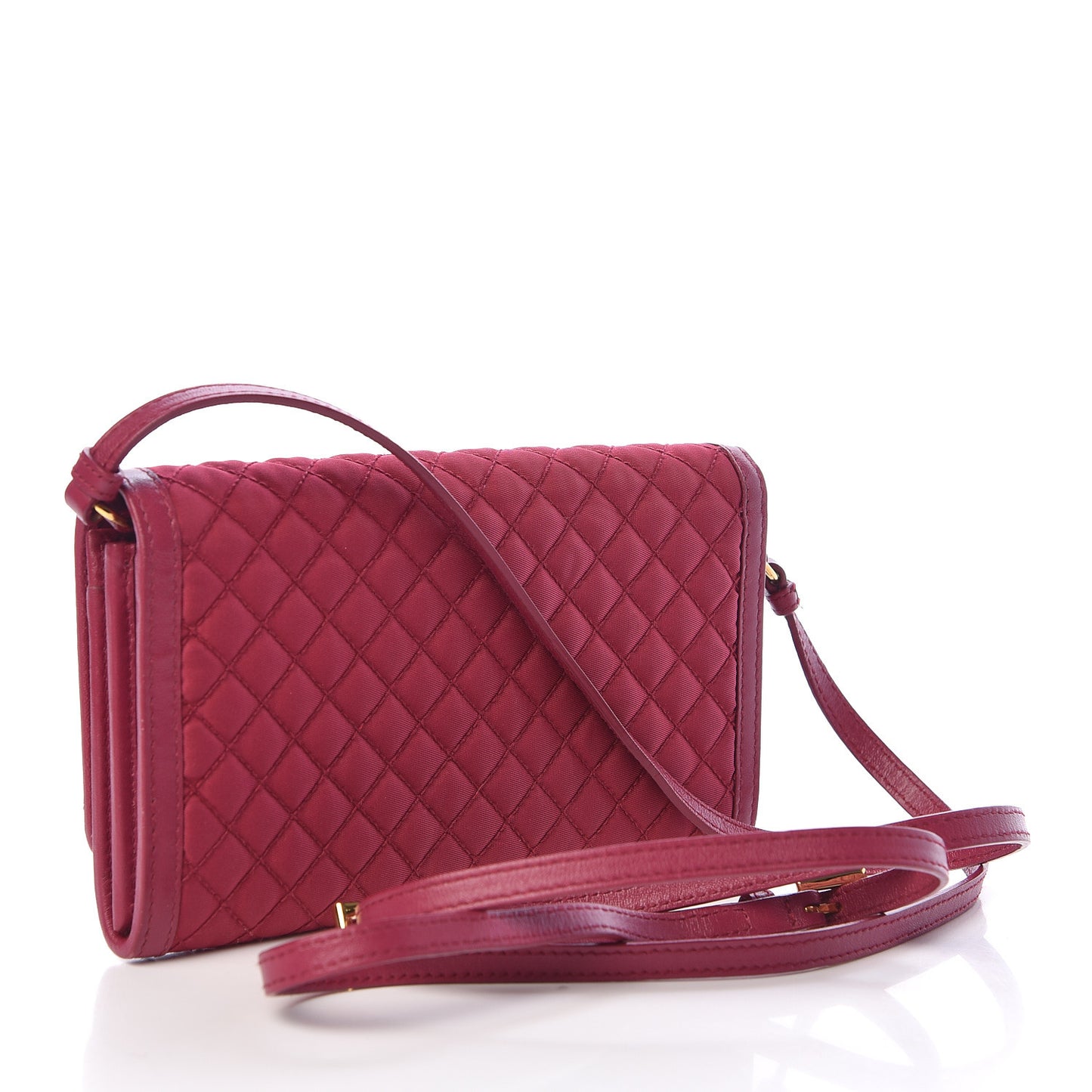 Tessuto Quilted Mini Crossbody Wallet Ibisco