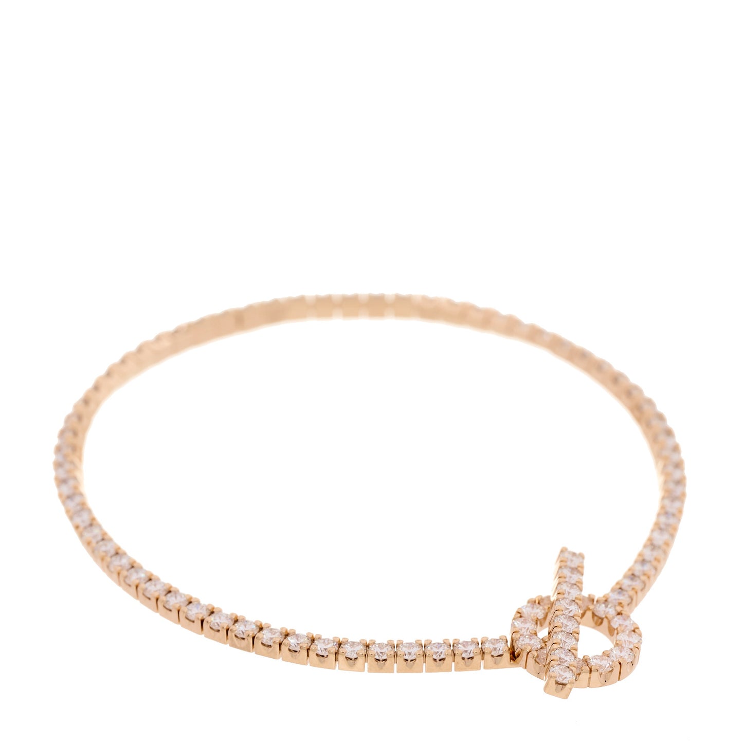 18K Rose Gold Diamond Finesse Link Bracelet SH