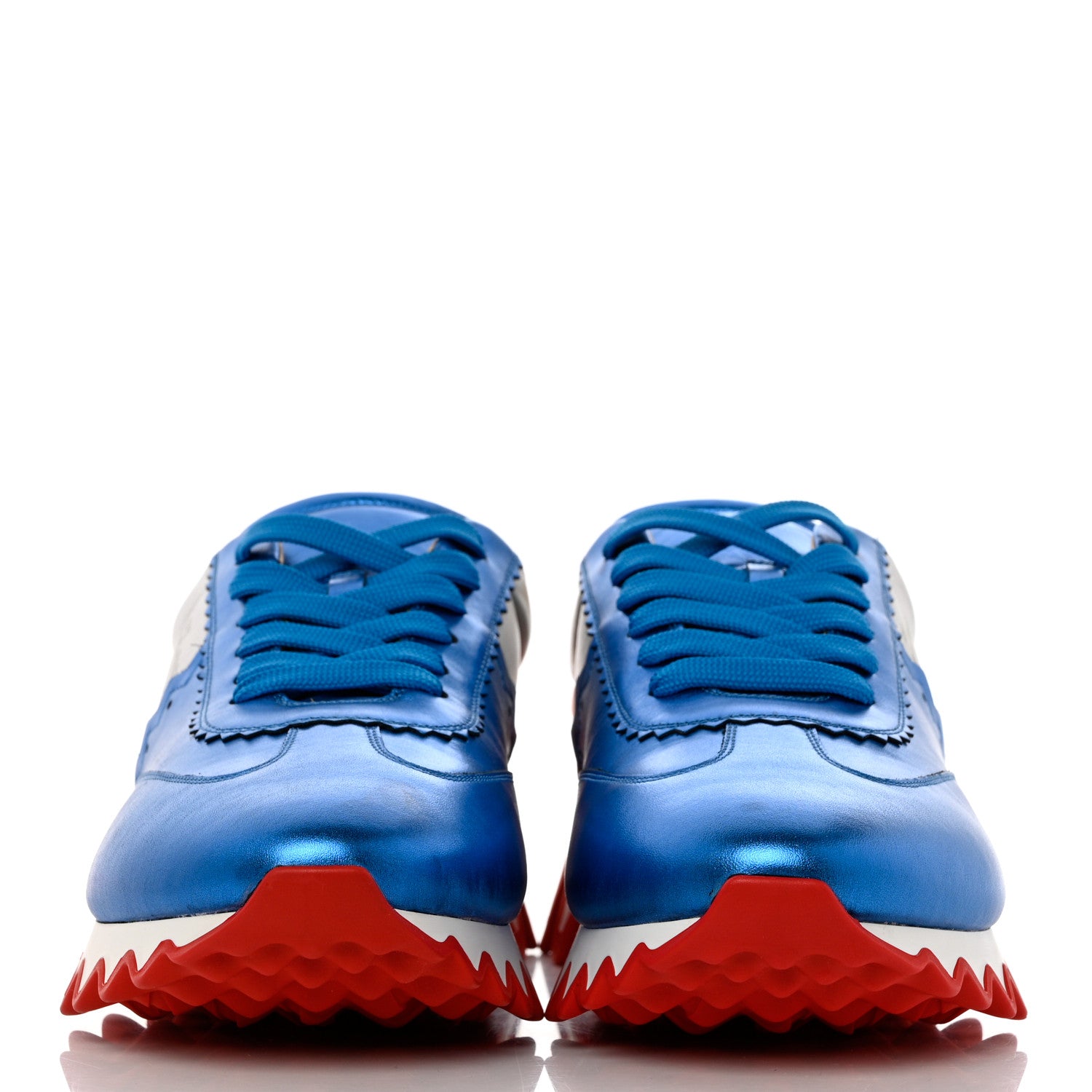 Christian Louboutin Laminated Nappa Neoprene Calfskin Mens Loubishark Sneakers 45 Version Multicolor 2 of 9