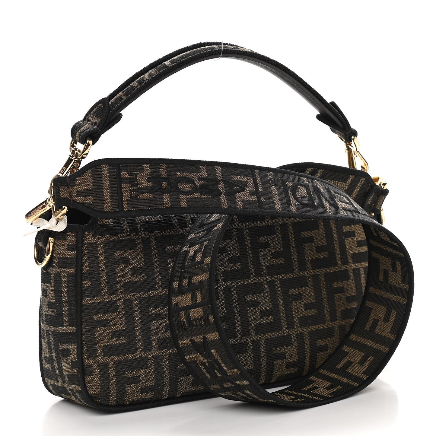 Fabric Jacquard FF 1974 Medium Baguette Tobacco Moro Black