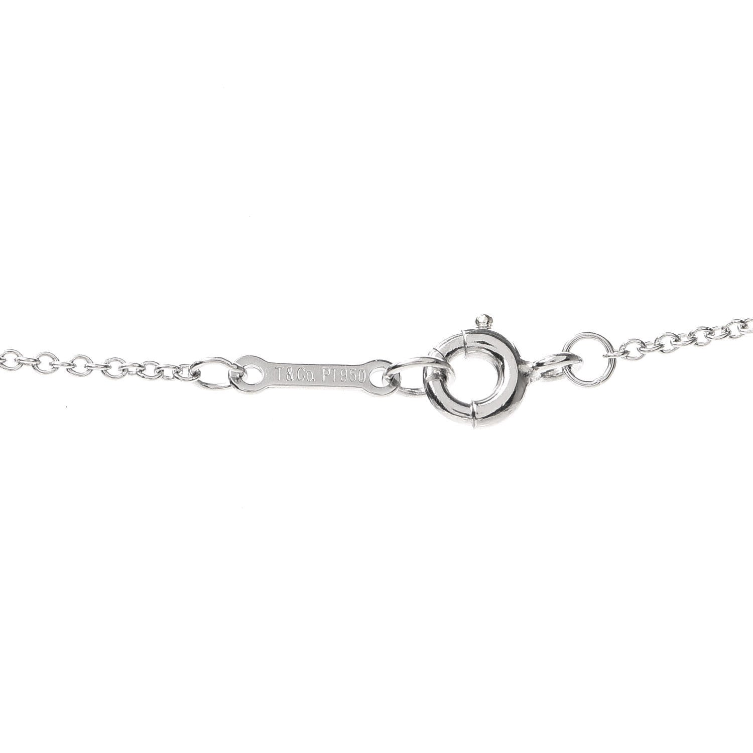 Tiffany Platinum 11mm Elsa Peretti Bean Pendant Necklace 5 of 6