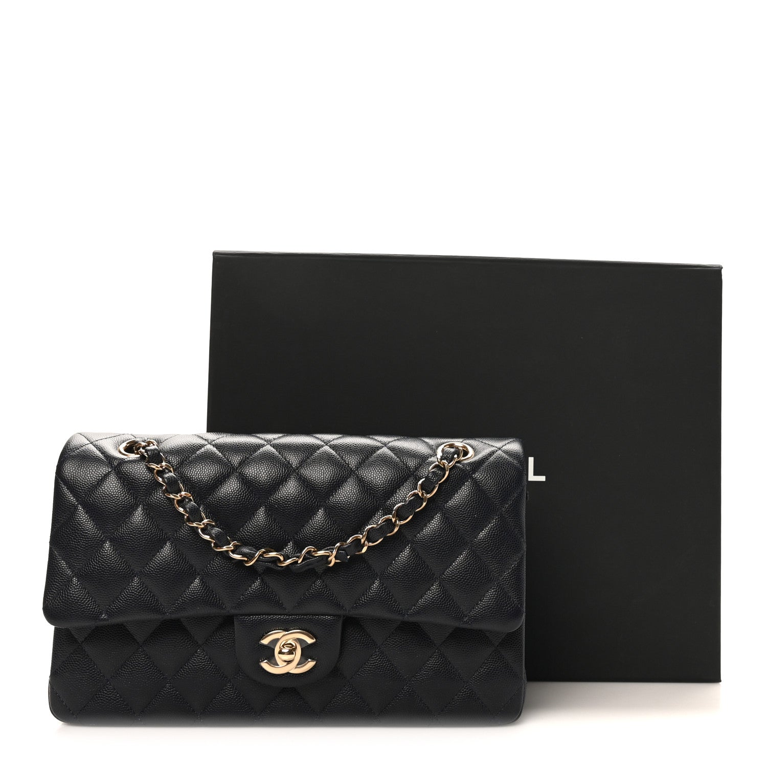 Chanel Caviar Quilted Medium Double Flap Navy 11 of 11