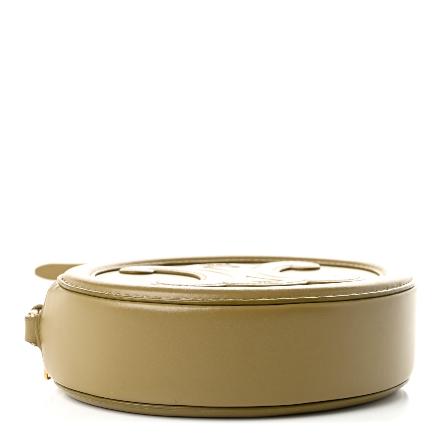 Smooth Calfskin Cuir Small Triomphe Oval Purse Crossbody Olive