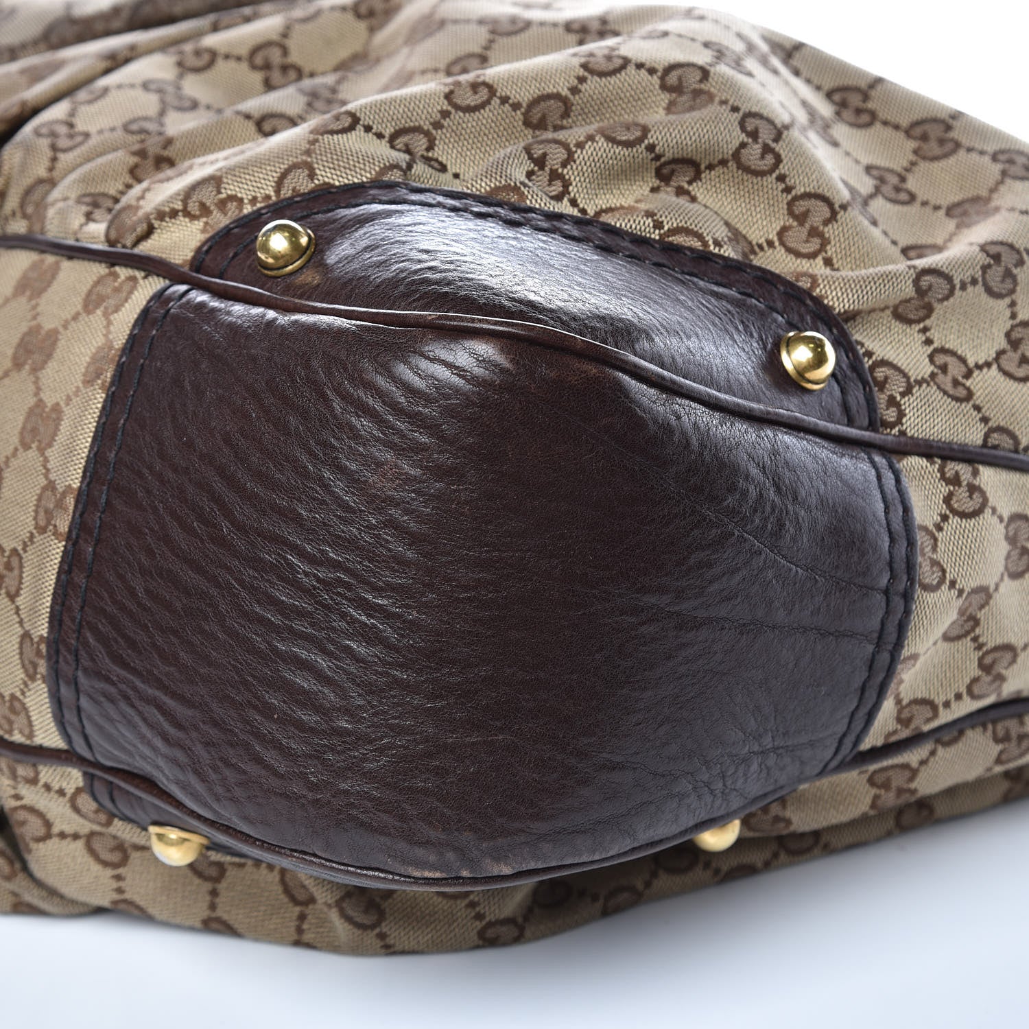 Gucci Monogram Large Jockey Hobo Dark Brown 9 of 16