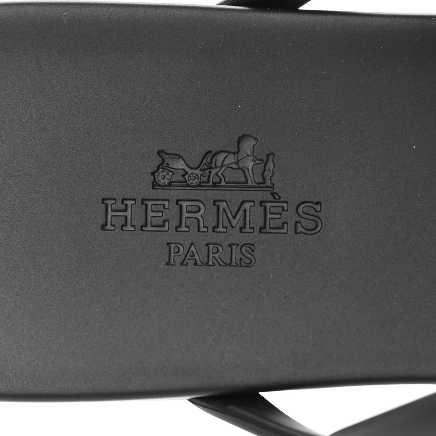 Hermes Rubber Womens Egerie Sandals 38 Black 7 of 9
