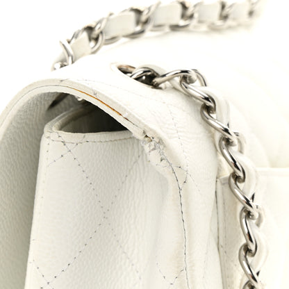 Chanel Caviar Quilted Maxi Single Flap White 15 of 18