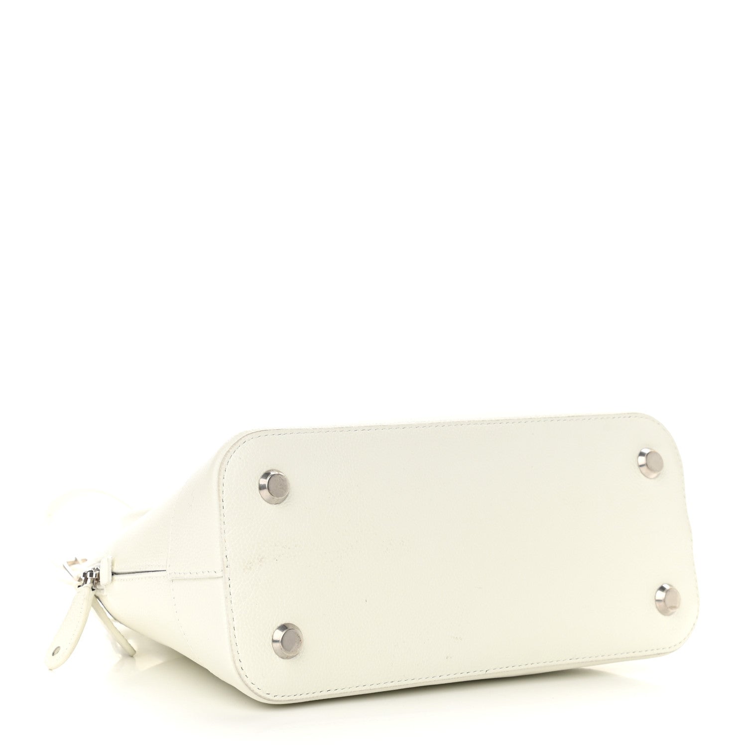 Balenciaga Grained Calfskin Logo S Ville Top Handle Bag White Black 4 of 8