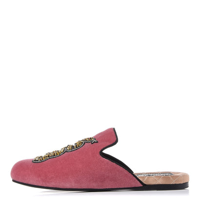 Gucci Velvet Embellished Evening Slippers 36 Tibet Red 1 of 8