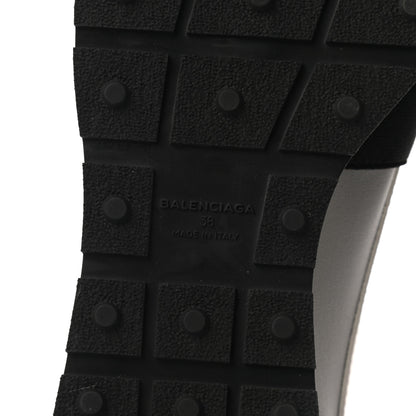 Balenciaga Calfskin Neoprene Mesh Suede Race Runner Sneakers 38 White Burgundy 6 of 10