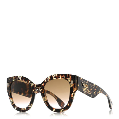 Fendi Acetate Fendi Roma Cat Eye Sunglasses FF 0435/S Havana 1 of 8