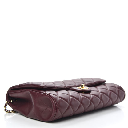 Chanel Lambskin Quilted Clutch With Chain Flap Bordeaux 4 of 16
